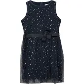 s.Oliver Kleid Kurzes Kleid mit silbernen Punkten und Gürtel