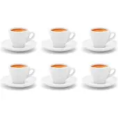 Markenlos Espressotassen dickwandig - Weiß, 6 Stück