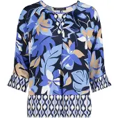 Betty Barclay Schlupfbluse mit Blumenprint in Dunkelblau/Blau | Gr.: 42