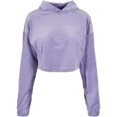 Urban Classics Hoodie "Damen Ladies Cropped Velvet Oversized Hoody", 1 Stk.