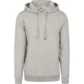 Urban Classics moderner Herren Hoodie Kordelzug Rippbündchen 300 g/m² mit Baumwolle Grau