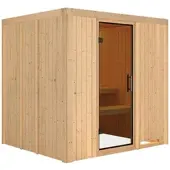 Karibu Sauna »Rakvere«, für 3 Personen, ohne Ofen - beige