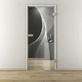 NOVADOORS Glasdrehtür »NOVA 634«, glänzend - transparent