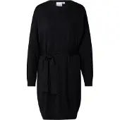 Ichi Midikleid "Damen Casual IHLULS", Damen, Gr. L, N-Gr, schwarz, Obermaterial: 80% Viskose CV. 20% Polyamid PA., Kleider Midikleid