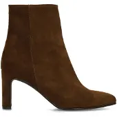 Manfield Braune Veloursleder-Stiefeletten mit Absatz | Größe 37