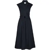MADELEINE Midikleid "Wickelkleid Sommerkleid mit Gürtel" Eingrifftasche Reverskragen im Wickelstil