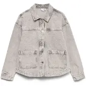 Vero Moda Hemdjacke in Light Grey Denim | Gr.: M