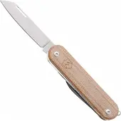 Mercury Duca 5 9DUCA5NC-C Stonewashed Elmax, Natural Canvas Micarta, Taschenmesser