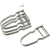 Metro Professional Sparschäler, Edelstahl, 11.5 x 6.5 cm, silber, 4 Stück