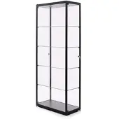 Sdb Vitrine Aluminium schwarz eloxiert, 80x200x40 cm
