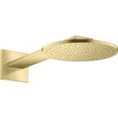 Hansgrohe AXOR ShowerSolutions Kopfbrause 250 1-jet,Wandanschluss, Brausearm 450 mm, 35284950, Farbe: Brushed Brass