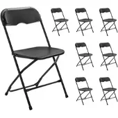 Oviala Business Rekkem PEHD-Faltstuhl 45 x 45 x 89cm x8 Schwarz