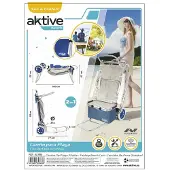 Aktive 62683 Faltbarer Strandwagen Mit Großen Rädern 47x75x104 Cm