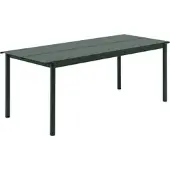 Muuto - Linear Steel Tisch, 200 x 80 cm, dunkelgrün