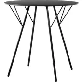 &tradition RFH RD5 Gartentisch, Ø 75 cm, schwarz