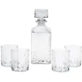 Wellhome - Set aus 900 ml Kristallkaraffe und passenden 230 ml Gläsern