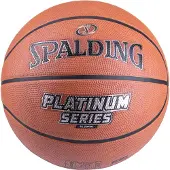 Spalding Platinum Series Rubber Basketball in orange, Größe 7