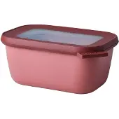 Mepal Multischüssel Cirqula - Mikrowellengeschirr - Multikom rechteckig 750 ml - Vivid mauve - Meal prep box - Frischhaltedosen mit Deckel