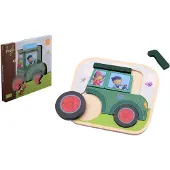Johntoy jouéco fien teun Traktor-Puzzle aus Holz