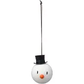 Hoptimist Weihnachtskugeln - Snowman - 2 st. - Dm: 5 cm - Weiß - - One Size - Dekoration