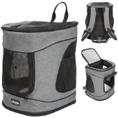 Casaria Cadoca Haustierrucksack Grau 41x30x31cm