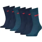 Levi's Levis Socken "LEVIS REGULAR CUT BATWING LOGO 6P RECYCLED CO ECOM" Packung, 6 Paar, 6 Stk. tlg. mit breitem Logobund