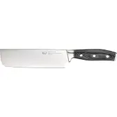 Rösle Kochmesser RÖSLE "Nakirimesser WOLFGREY, 18 cm, Griff Pakka", silberfarben, Klingenlänge 18cm, X50 CrMoV15 Klingenstahl, Kochmesser, Kochmesser