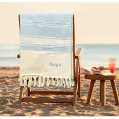 Yoursurprise Personalisiertes Hamamtuch - Blau - 210 x 203 cm