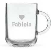 Yoursurprise Teeglas mit Gravur - runde Form