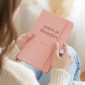 Yoursurprise Notizbuch A5 mit Namen - Rosa