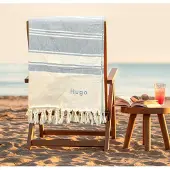 Yoursurprise Personalisiertes Hamamtuch - Grau - 210 x 203 cm
