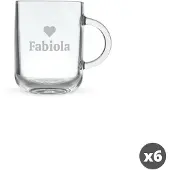 Yoursurprise Teeglas mit Gravur - runde Form (6 Stück)