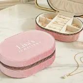 Yoursurprise Schmuckkästchen personalisiert - Oval - Rosa