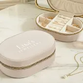 Yoursurprise Schmuckkästchen personalisiert - Oval - Beige