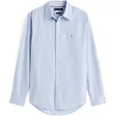 Tommy Hilfiger Langarmhemd "FLEX POPLIN MINI PRINT Regular Fit SHIRT" regular fit, Kentkragen