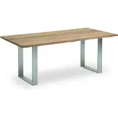 Niehoff - Teak-Gartentisch Noah - Edelstahl 160 x 95 cm Teak recycelt Profilkufe