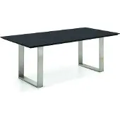 Niehoff - HPL-Gartentisch Noah - Edelstahl 160 x 95 cm HPL Granit Profilkufe