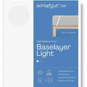 Schlafgut Matratzenauflage "Baselayer Matratzenschutz Light", weiß, B:200cm H:30cm L:200cm, Bezug: 100% Baumwolle, Matratzenzubehör, Matratzenauflage, mit Eckgummis