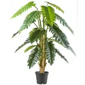 Creativ Green Kunstbaum "Philodendron xanadu", grün, H:195cm, Kunststoff, Kunstpflanzen, Kunstbaum, mit großformatigem Blattwerk