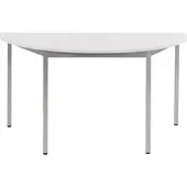 Sodematub Besprechungstisch 140DRGA, Halbkreis, 140 x 74 x 70 cm (B/H/T), lichtgrau / silber