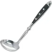 Gräwe Soßenlöffel Nürnberg, Edelstahl 18/10, 18,5 cm, spülmaschinengeeignet, schwarz / silber