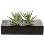 Creativ Green Kunstpflanze Agave x2, im Topf, Höhe 14 cm