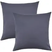 NatureMark Kissenbezug Jersey, anthrazit, aus Baumwolle, 40x40 cm, 2 Stück