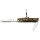 Puma-Knives Taschenmesser 421, 210421, braun, 3 Funktionen, mit Hirschhorngriff & Edelstahl-Zweihandmesser