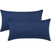 NatureMark Kissenbezug Jersey, Navy blau, aus Baumwolle, 40x80 cm, 2 Stück