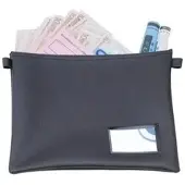 Effektivo Banktasche 10906, schwarz, Kunstleder, A4, mit Reißverschluss und Fenster