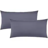 NatureMark Kissenbezug Jersey, anthrazit, aus Baumwolle, 40x80 cm, 2 Stück