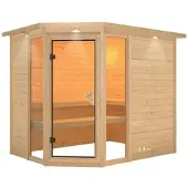Karibu Sauna »Kohila 3«, für 4 Personen, ohne Ofen - beige