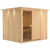 Karibu Sauna »Jöhvi«, für 4 Personen, ohne Ofen - beige