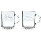 Yoursurprise Teeglas mit Gravur - runde Form (2 Stück)